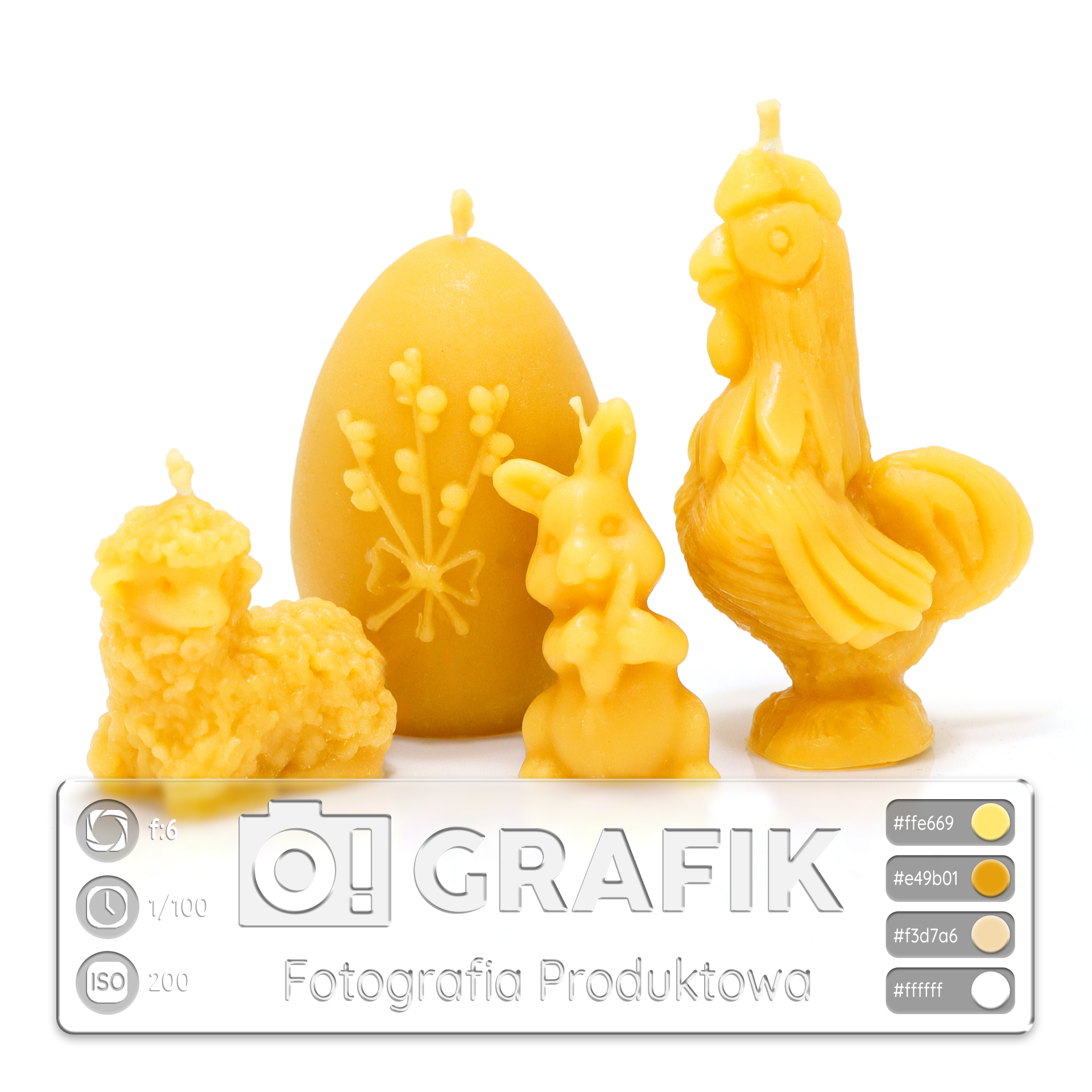 Świece Zdjęcie Produktowe Świece z wosku pszczelego