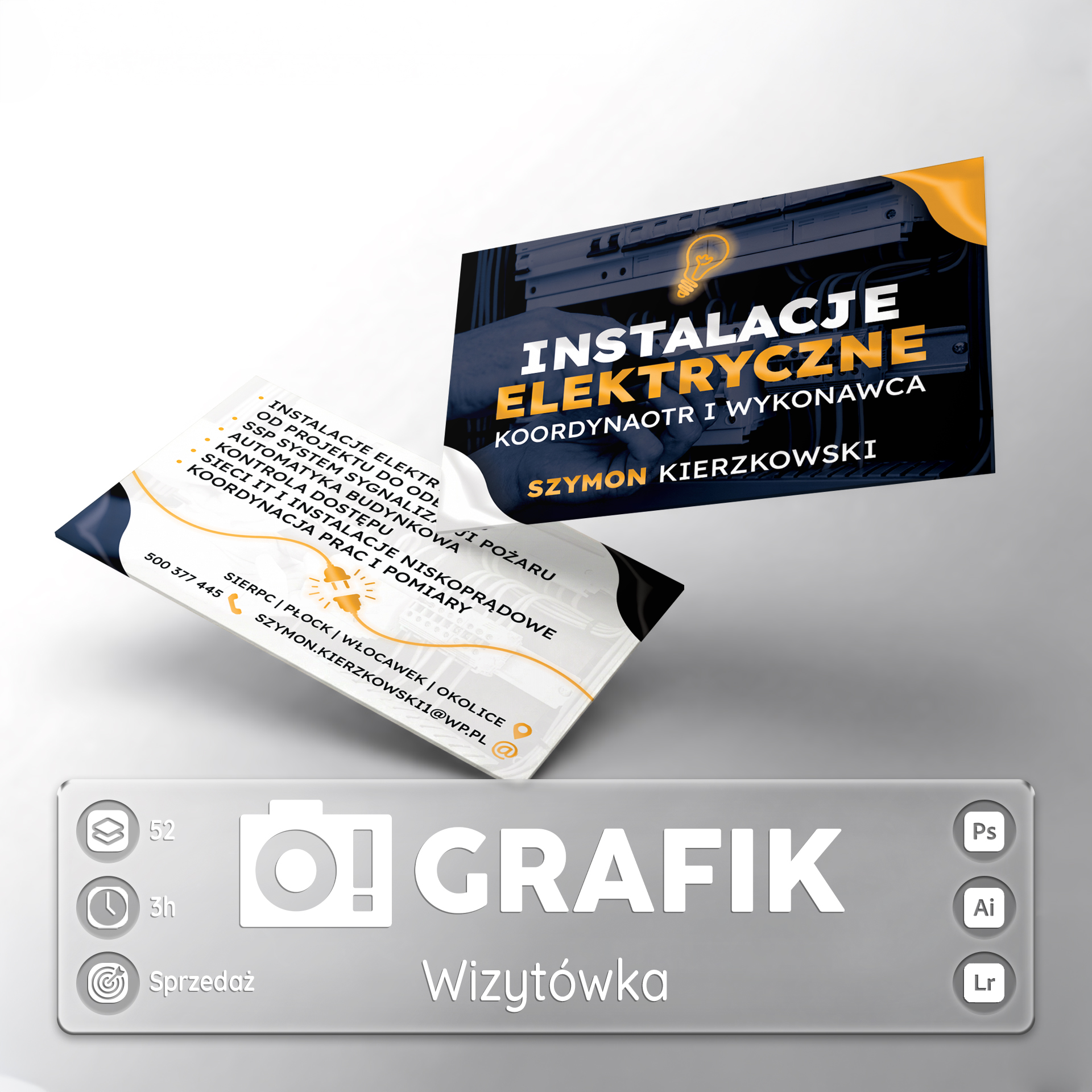 Wizytówki projekt Grafik Komputerowy Wizytówka